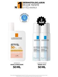 La Roche Posay Güneş Koruyucu Cilt Bakım Seti: Anthelios Uvmune Renkli Yüz Güneş Kremi 50ML-Termal Su 50MLX2