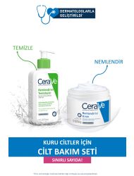 Cerave Kuru Ciltler Için Cilt Bakım Seti:Nemlendiren Temizleyici 236ML-Nemlendirici Krem 340GR