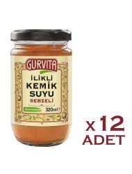 Gurvita İlikli Kemik Suyu Sebzeli 320 Ml 12' li