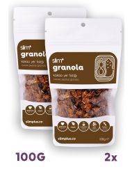 2 Paket Kakao Yer Fıstığı Glutensiz İlave Şekersiz Vegan Granola 100gr