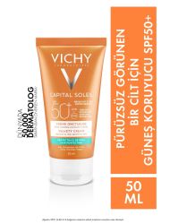 Vichy Capital Soleil Spf50+ Velvety Pürüzsüz Görünen Bir Cilt İçin Güneş Koruyucu- 50ml