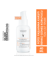 Vichy Capital Soleil Foto Yaşlanma Karşıtı Hafif Dokulu Renkli Güneş Koruyucu 40 ml Spf 50