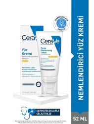 Cerave Nemlendirici Yüz Kremi Normal ve Kuru Ciltler Güneş Koruması İçeren 52 ml