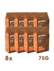 8 Paket Glutensiz Vegan Greçka Bites Atıştırmalık Kakaolu Karabuğday Kıtırları 75G