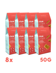 8 Paket Glutensiz Vegan Rice Pops Atıştırmalık Karabuğdaylı Pirinç Patlakları 50G