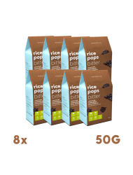 8 Paket Glutensiz Vegan Rice Pops Bitter Kakaolu Karabuğdaylı Pirinç Patlakları 50G