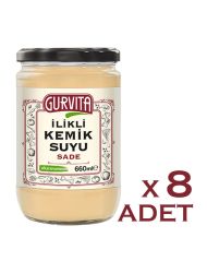 Gurvita İlikli Kemik Suyu Sade 660 Ml 8' li