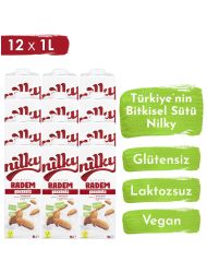 Nilky Badem Sütü Şekersiz Glütensiz Bitkisel Bazlı 12*1 LT