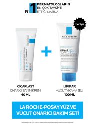 La Roche Posay Yüz ve Vücut Bakım Seti: Cicaplast Onarıcı Bakım Kremi-Lipikar Vücut Yıkama Jeli