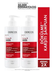 Vichy Dercos Saç Dökülmesine Karşı Bakım Şampuanı 400ml X 2 Adet