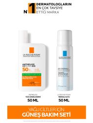 La Roche Posay Yağlı Ciltler İçin Güneş Bakım Seti:Anthelios Oil Control Fluide Yüz Güneş Kremi 50ML-Termal Su 50ML