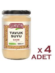 Gurvita Tavuk  Suyu Sade 660 Ml 4'lü