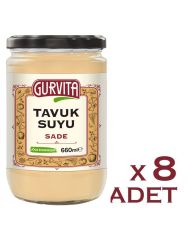 Gurvita Tavuk  Suyu Sade 660 Ml 8'li