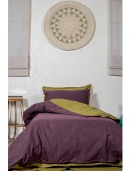 Ecocotton Basic Tek Kişilik Nevresim Takımı %100 Organik Pamuk Çift Taraflı Perkal Mor 160x220 Cm