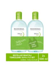 Bioderma Sebium H2O Yüz ve Makyaj Temizleme Suyu 2 x 500 ml