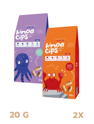 2 Paket 20 GR. Sade Kinoa Cips For Kids Bebek Ahtapot ve Neşeli Yengeç