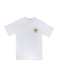 Best Buddies x Dogo Unisex Vegan Beyaz T-Shirt - Daisies Tasarım