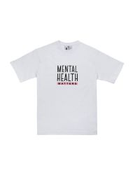 Erkek Vegan Beyaz T-Shirt - Mental Health Matters Tasarım