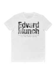 Erkek Vegan Beyaz T-Shirt - Edvard Munch Eternity Muse Tasarım