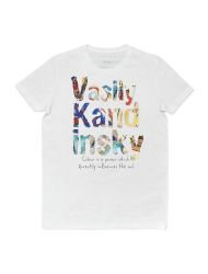 Erkek Vegan Beyaz T-Shirt - Vasily Kandinsky Colour of the Soul Muse Tasarım