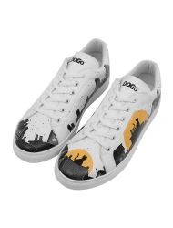 Erkek Vegan Deri Beyaz Sneakers - Night Lovers Tasarım