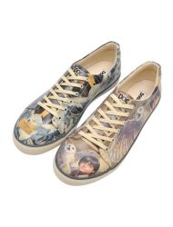 Erkek Vegan Deri Çok Renkli Sneakers - Warner Bros Harry and Hedwig Harry Potter Tasarım