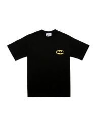 Erkek Vegan Siyah T-Shirt - Warner Bros Batman Black and Yellow Tasarım