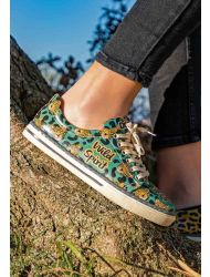 Kadın Vegan Deri Çok Renkli Günlük Sneakers - Wild Spirit Tasarım