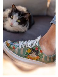 Kadın Vegan Deri Mavi Günlük Sneakers - Sweet Escape Tasarım