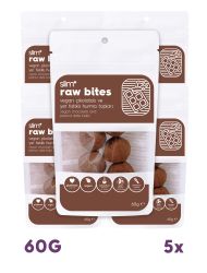 5 Paket Kakao Kaplı Glutensiz Vegan Yerfıstıklı Hurma Topları Raw Bites 60gr