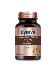 Eczacıbaşı Dynavit Magnesium Citrate 200 mg- Vitamin D Takviye Edici Gıda 60 Tablet