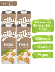 Nilky Fındık Sütü Glütensiz Bitkisel Bazlı 4*1 LT