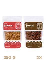 Glutensiz Granola Mix Paket Çilek Granola 250G ve Kakao Granola 250G