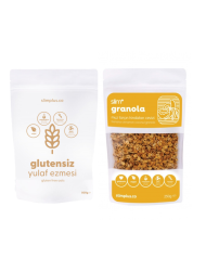 Muz Tarçın Hindistan Cevizi Glutensiz İlave Şekersiz Vegan 250G Granola ve 500G Yulaf Ezmesi Paketi