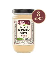 Gurvita İlikli Kemik Suyu Sade 320 Ml 3'lü