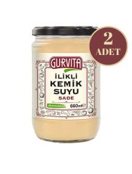 Gurvita İlikli Kemik Suyu Sade 660 Ml 2'li