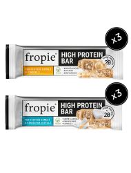 Fropie Vegan High Protein Bar 6’lı Set - Yer Fıstık Ezmeli & Fındıklı & Hindistan Cevizli