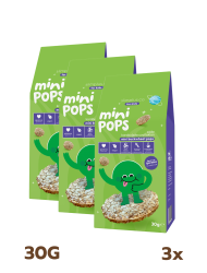 3 Paket Mini Pops Atıştırmalık Karabuğday Patlakları 30G