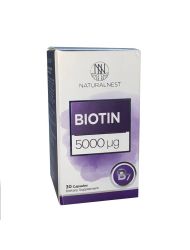 Naturalnest Biotin 5000 ug Takviye Edici Gıda 30 Kapsül