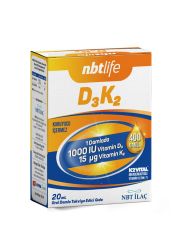 Nbt Life D3K2 Damla Takviye Edici Gıda 20 ml