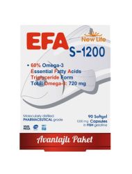 New Life EFA S-1200 Balık Yağı İçeren Takviye Edici 90 Kapsül