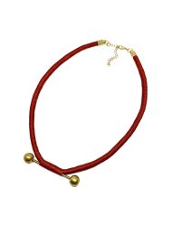 NATURE OF THE THINGS BRASSBALL CHOKER  KLASİK KIRMIZI