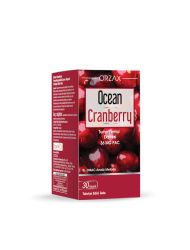 Orzax Ocean Cranberry Turna Yemişi Ekstresi 30 Tablet Takviye Edici Gıda