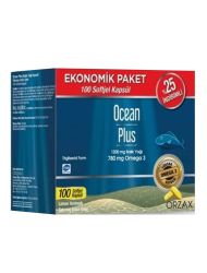 Orzax Ocean Plus Limon Aromalı Takviye Edici 100 Kapsül | Ekonomik Paket