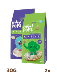 2\\\&#039;li Paket Mini Pops Pirinç Patlakları ve Mini Pops Karabuğday Patlakları 30G