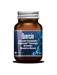 Quercin Kuersetin, Bromelain, Vitamin ve Mineral 30 Kapsül