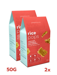 2 Paket Glutensiz Vegan Rice Pops Atıştırmalık Karabuğdaylı Pirinç Patlakları 50G