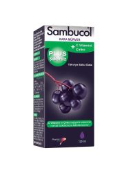 Sambucol Plus Şekersiz C Vitamini + Çinko Takviye Edici Gıda 120 ml