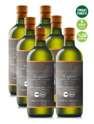 Zeytin İskelesi Organik 1 LT cam şişe  Naturel Sızma Fırsat Paketi ( 6 adet)
