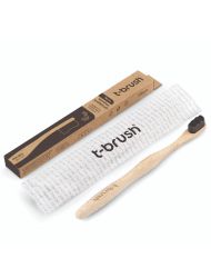 T-Brush Bambu Diş Yumuşak Fırçası Ultra Yumuşak Koyu Gri